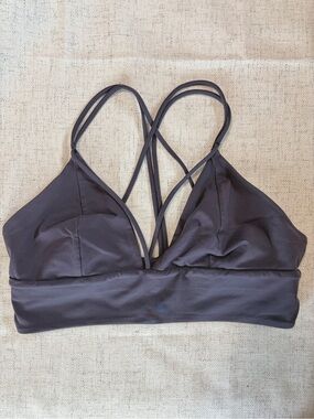 Lululemon Pushing Limits Strappy Sports Bra Size 12 Open Back